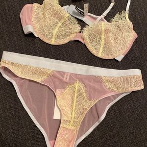 NWT [Dora Larsen] Marlowe Bra Brief Set 34B M